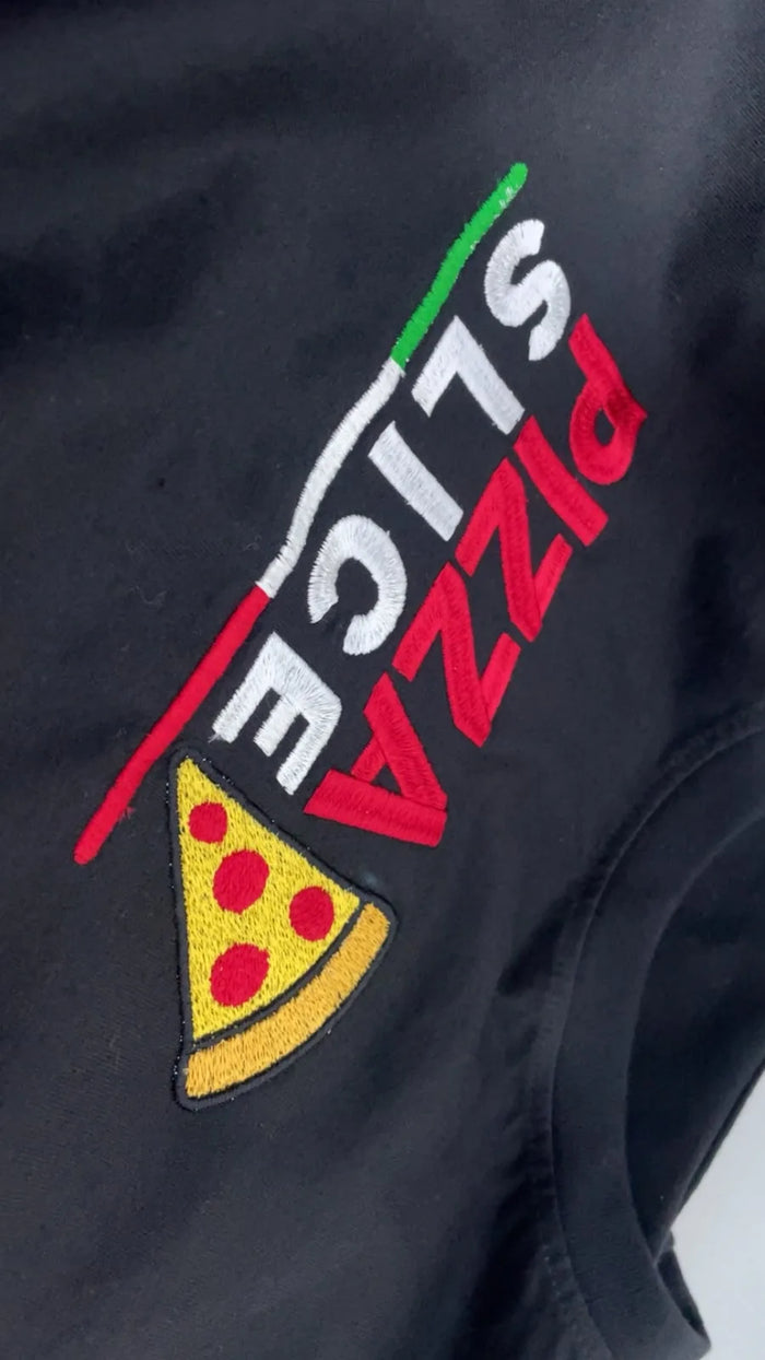 Pizza Slice team in their custom T-shirt order