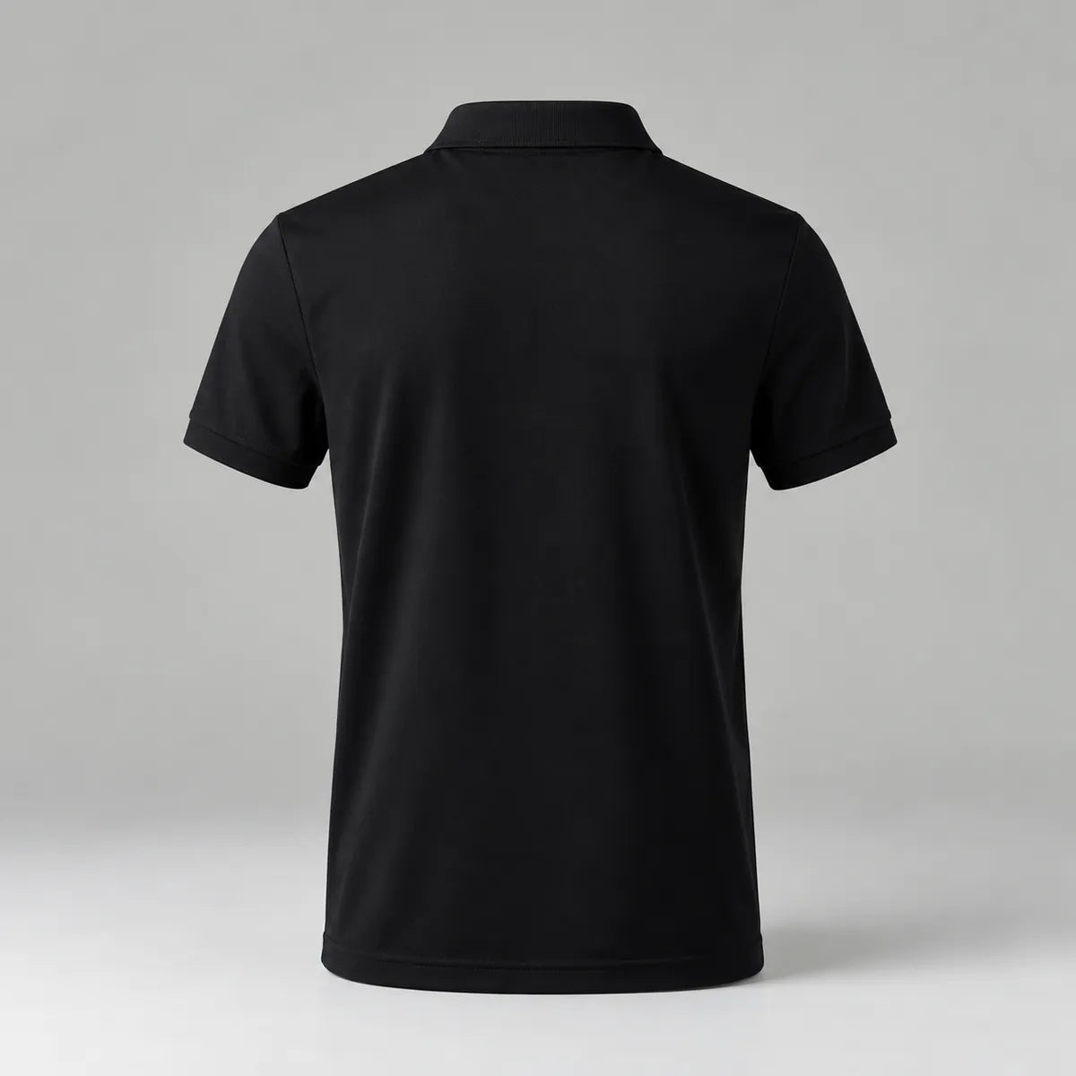 Piqué Polo in Black · back