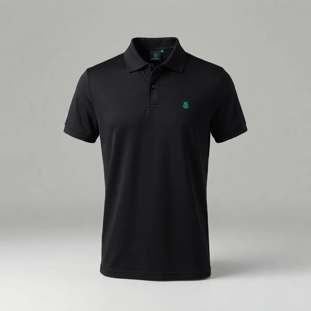 Piqué Polo in Black