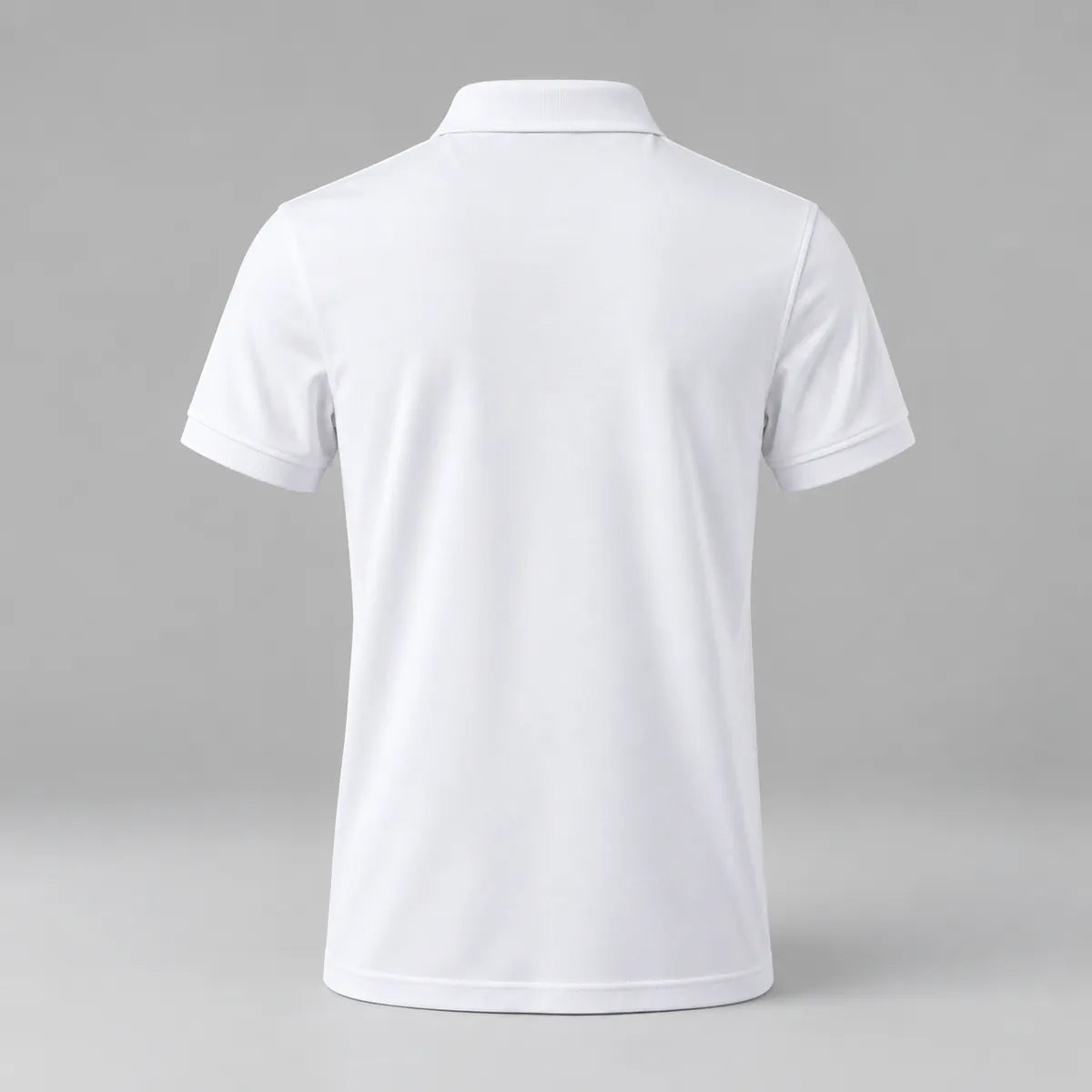Piqué Polo in White · back