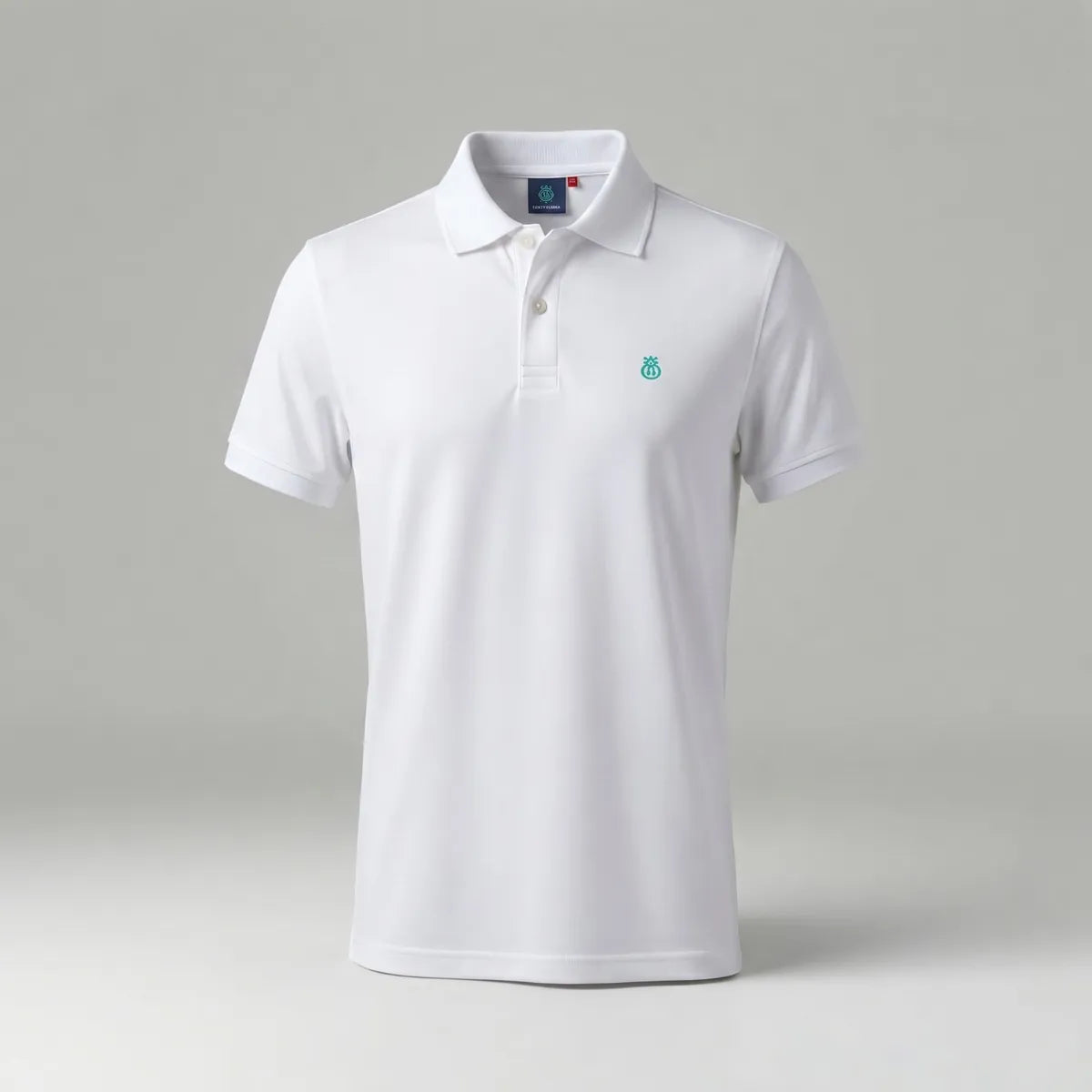 Piqué Polo in White