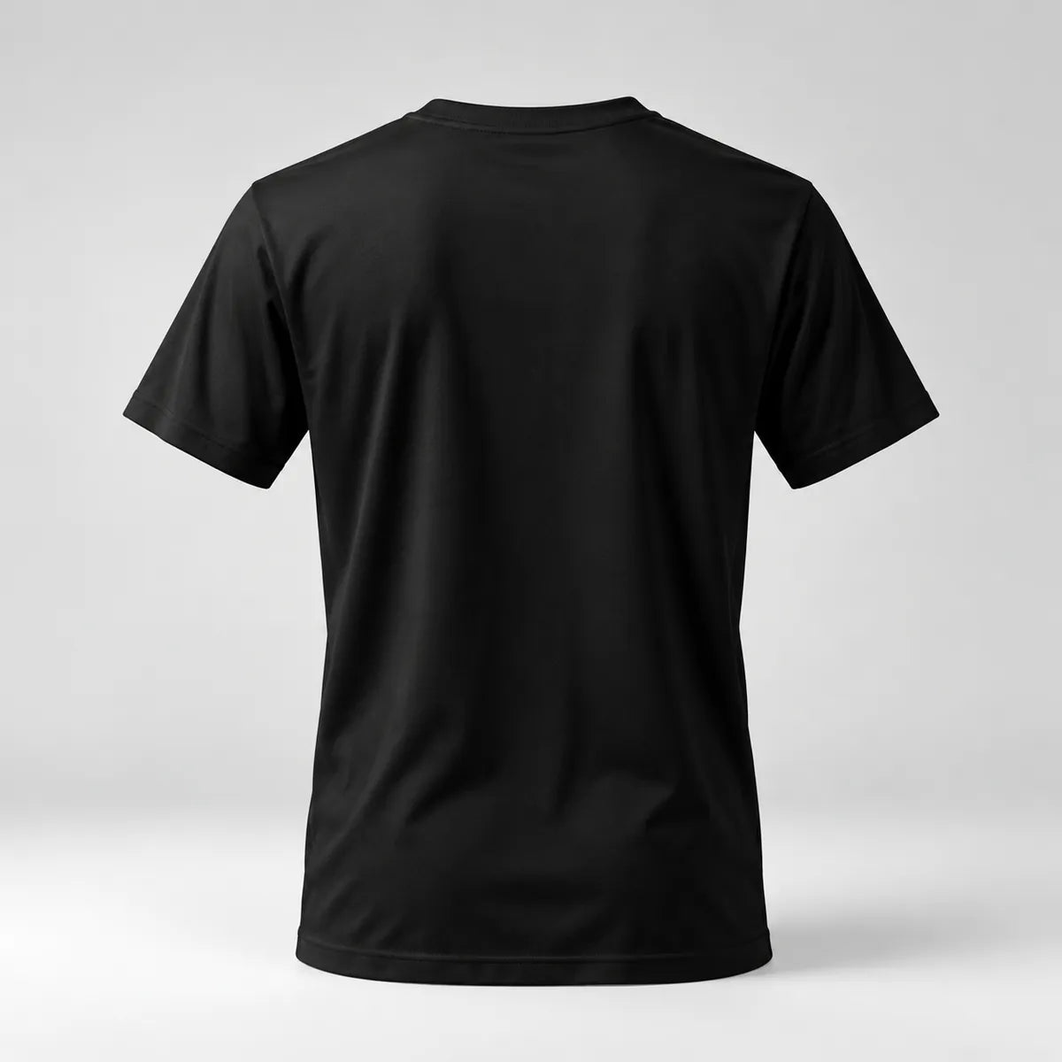 Premium Round Neck T-shirt in Black · back