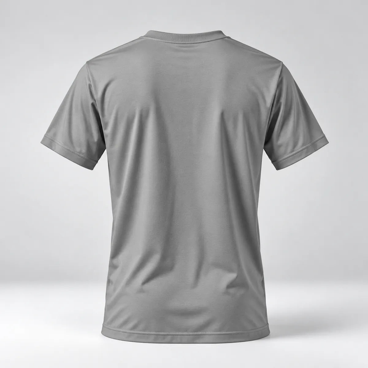 Premium Round Neck T-shirt in Heather grey · back