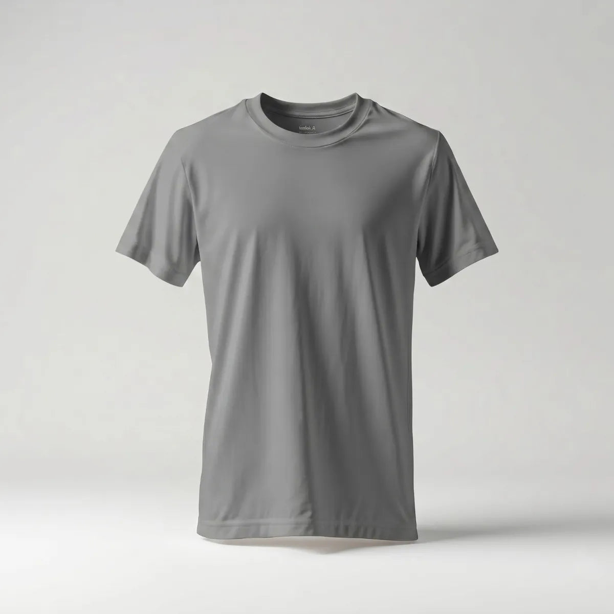 Premium Round Neck T-shirt in Heather grey