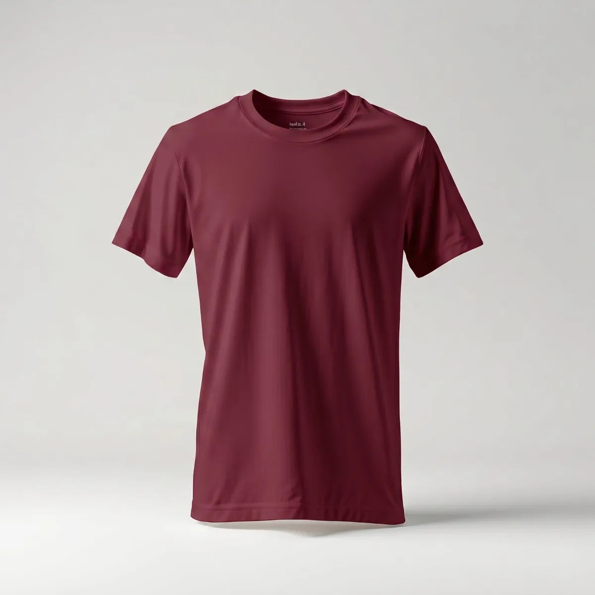 Premium Round Neck T-shirt in Maroon