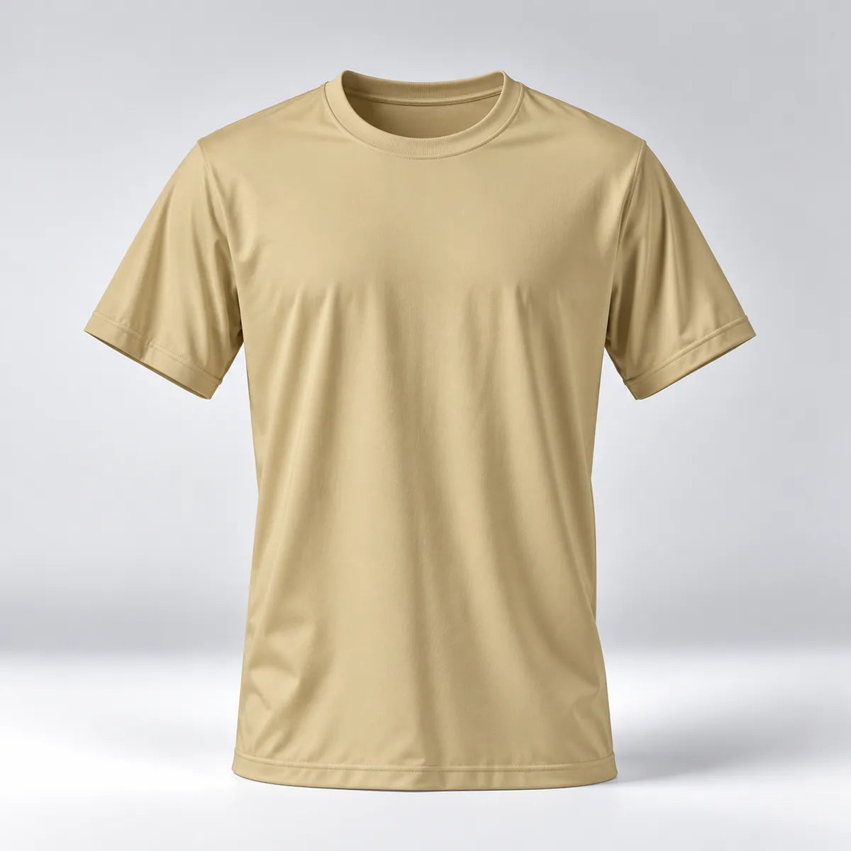 Premium Round Neck T-shirt in Sand
